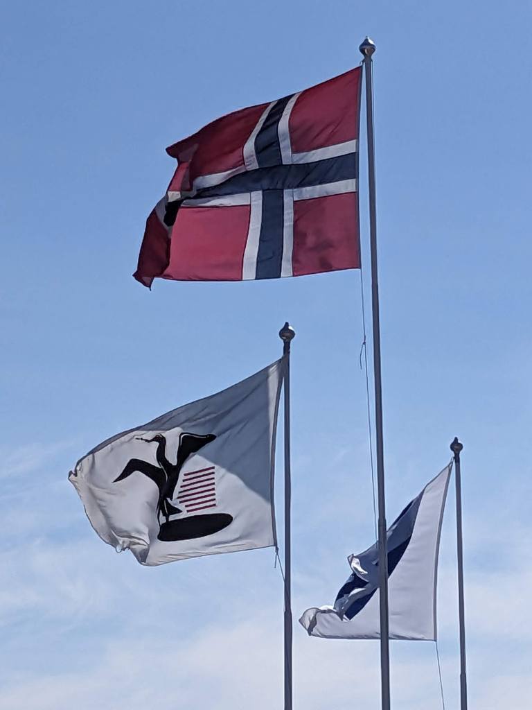 flags-of-norway-at-the-lofoten-islands-norway