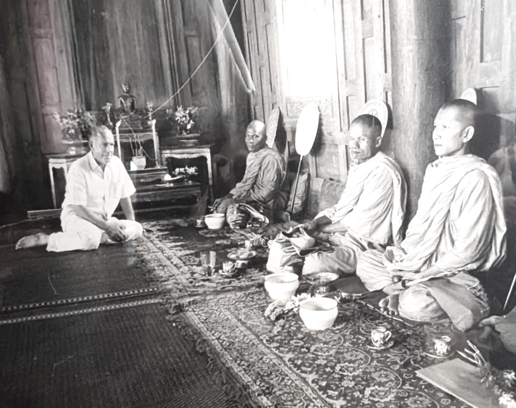 Buddhist ceremony at completion of Jim Thompson's house