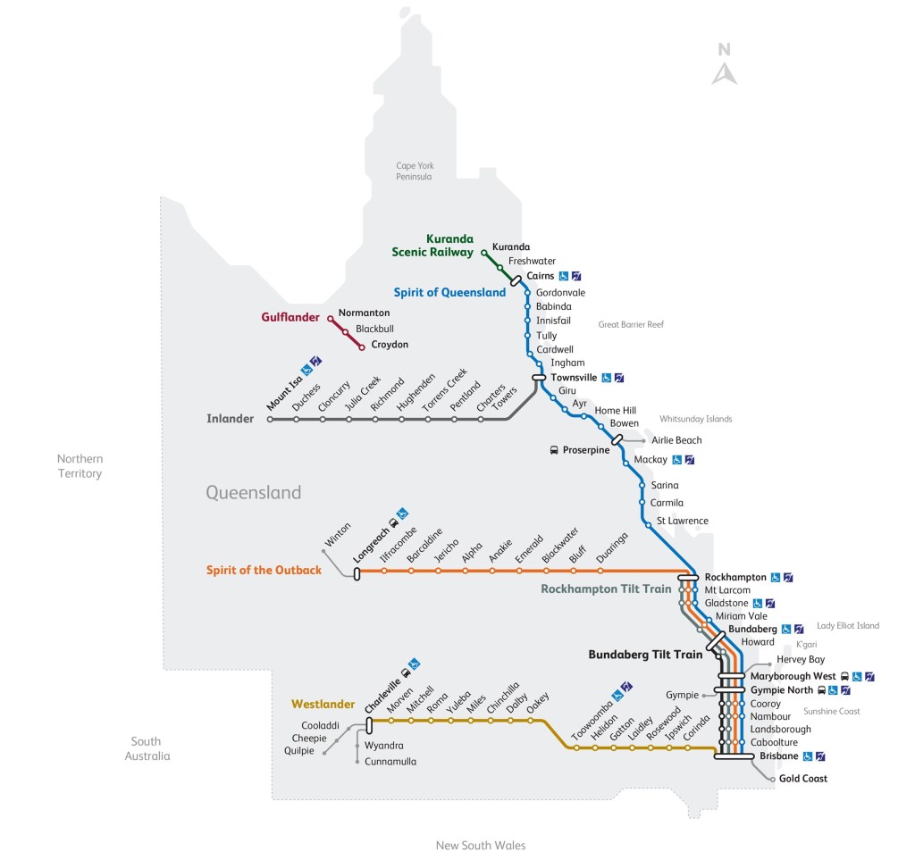 Queensland Rail Network Map