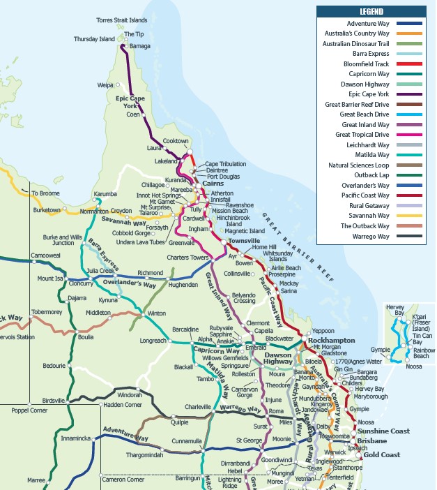 Queensland Road Network Map