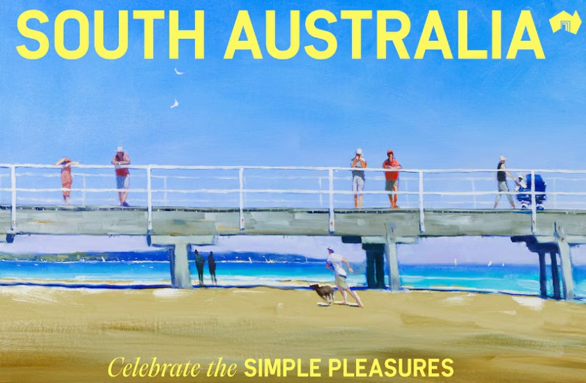 South Australia Tourism's slogan is "Celebrate the Simple Pleasures" which  highlights the state's food, wine, and laid-back lifestyle