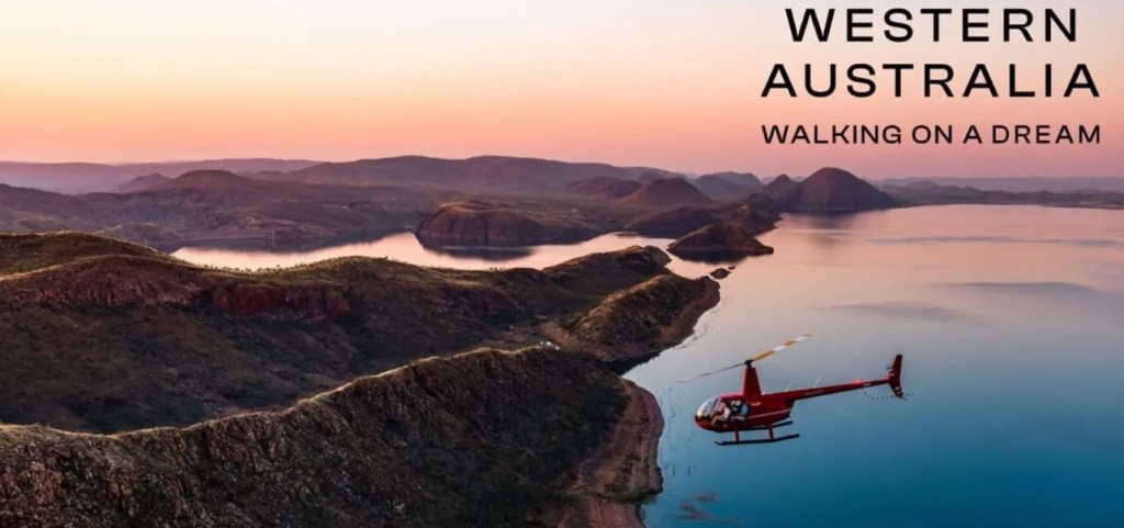 Western Australia Toourism's slogan is 'Walking on a Dream' which highlights the state's natural wonders, ancient landscapes, and unique Aboriginal culture.